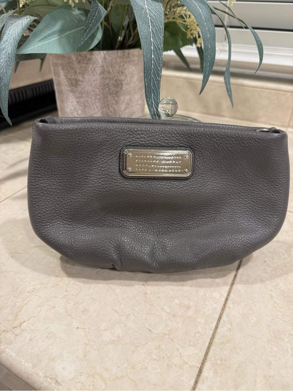 Like New! Marc by Marc Jacobs Gray Pebbled Leather Shoulder Bag or Clutch